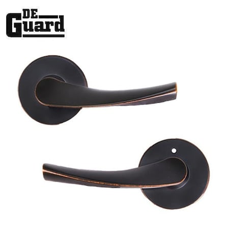 Deguard Contemporary Passage Lever - Grade 3 - Round Rose - ORB DCL07-PS-ORB